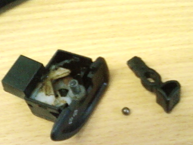 Taken apart.