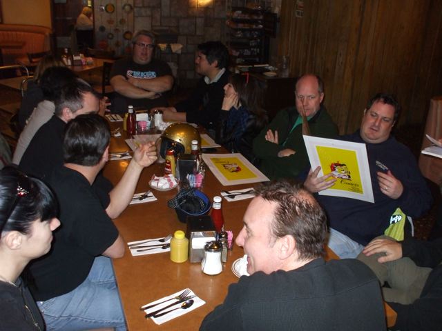 One of 4 tables we needed at Canter's Deli.