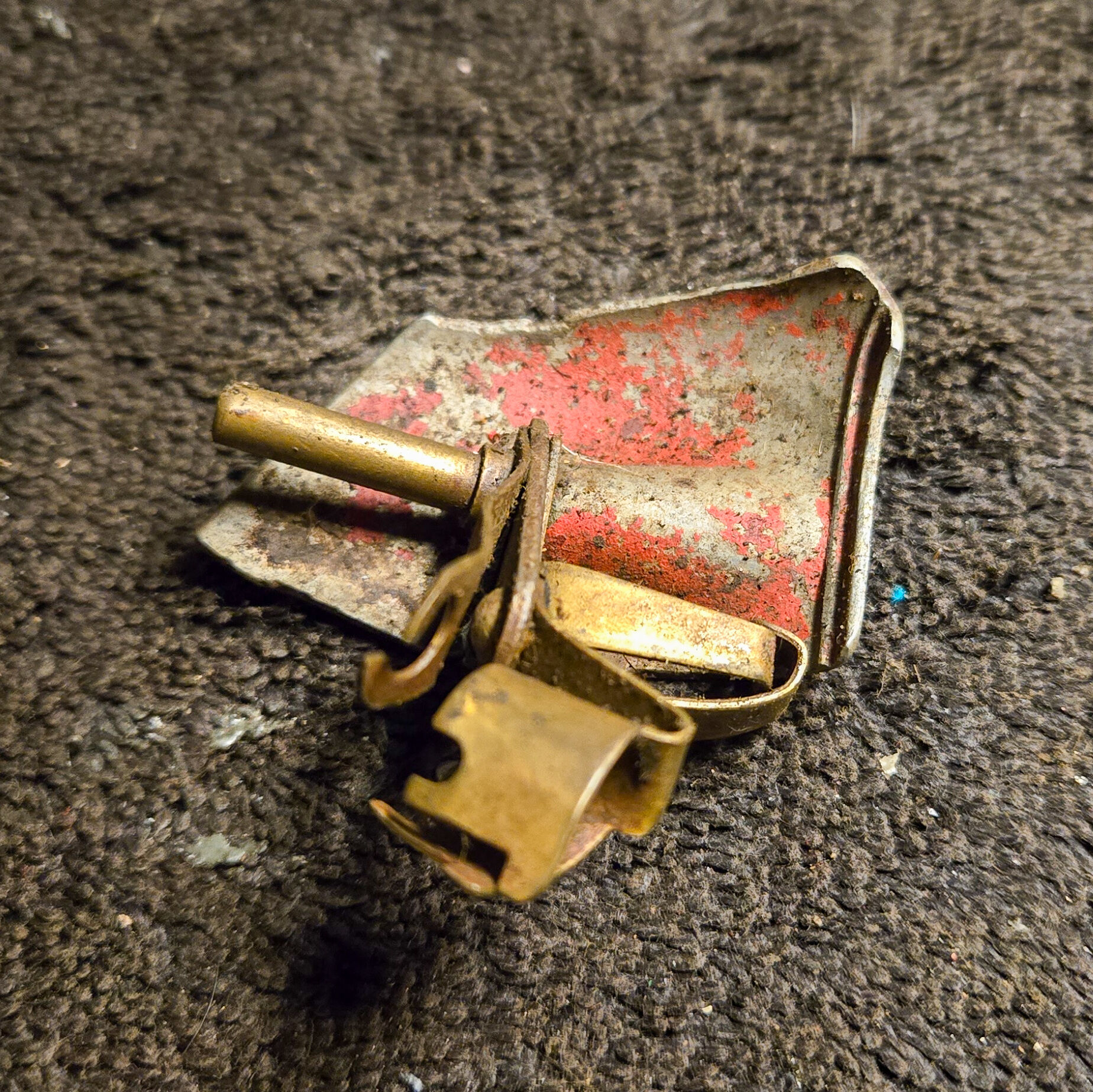 All that's left of the tail light as found in the glovebox.