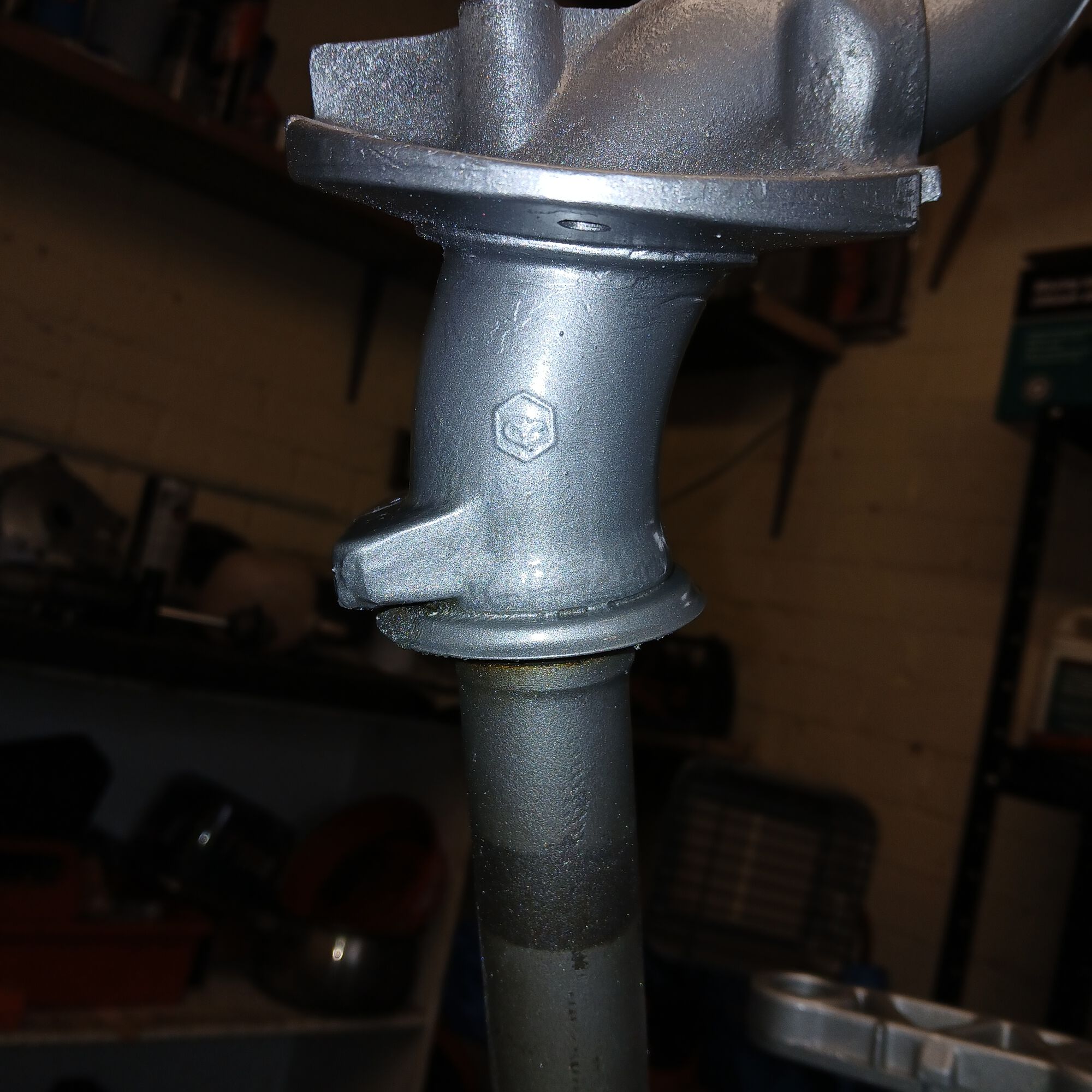 Just enough paint to alow little details like casting logos to be see