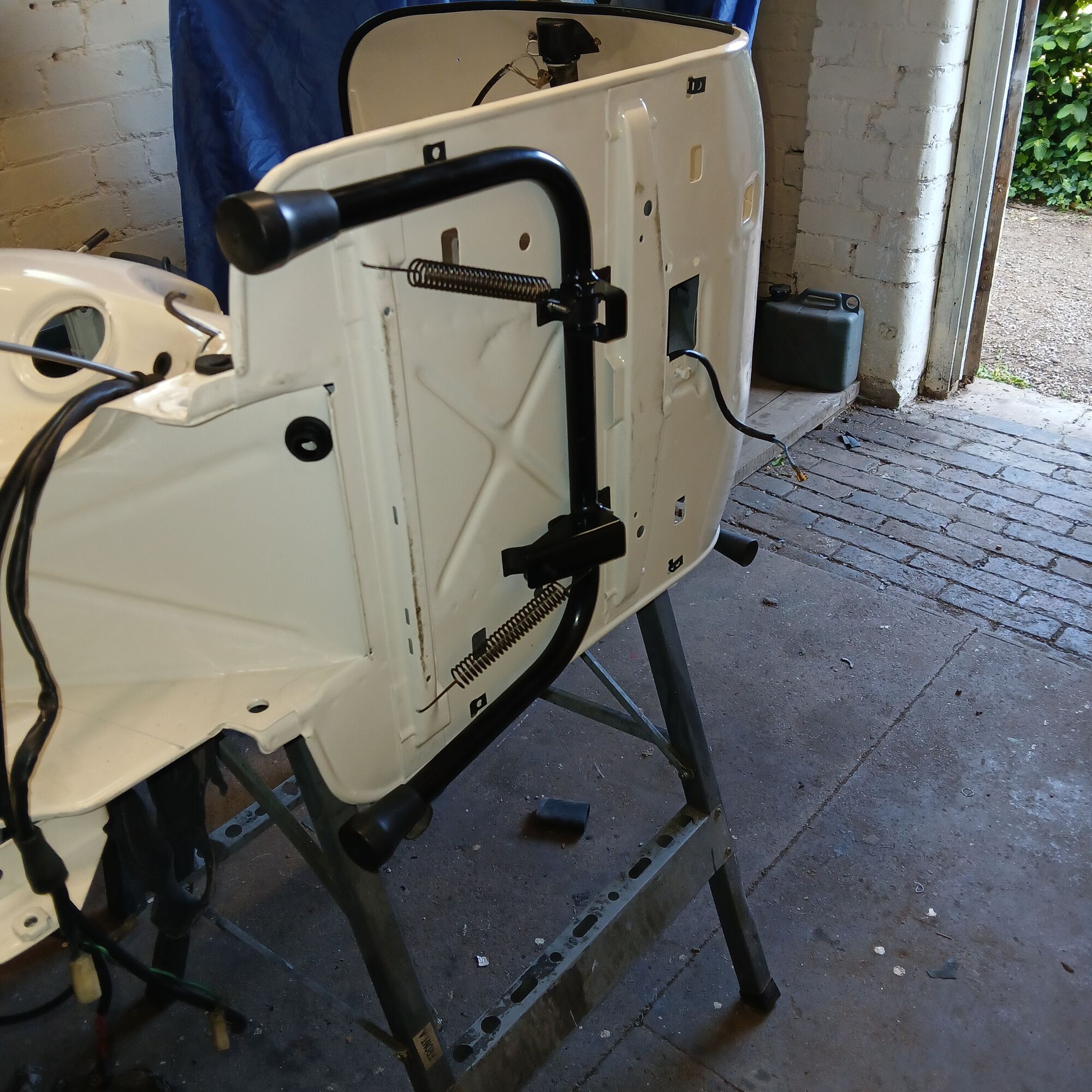 Stand loosely fixed to test overall fit of aftermarket parts