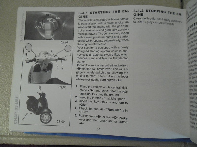 Modern Vespa : GT200 owner's manual