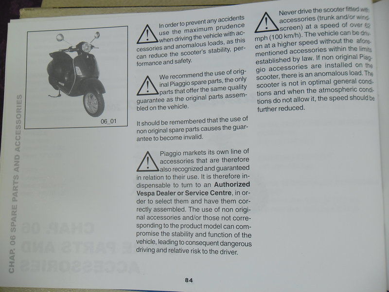 Modern Vespa : GT200 owner's manual