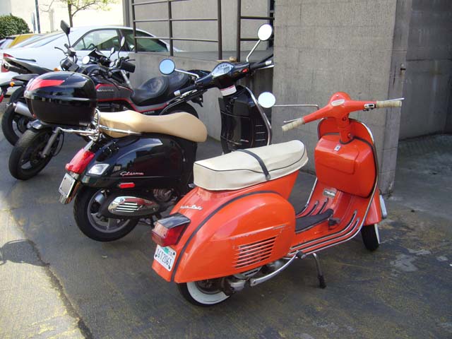 Orange Vespa Rally