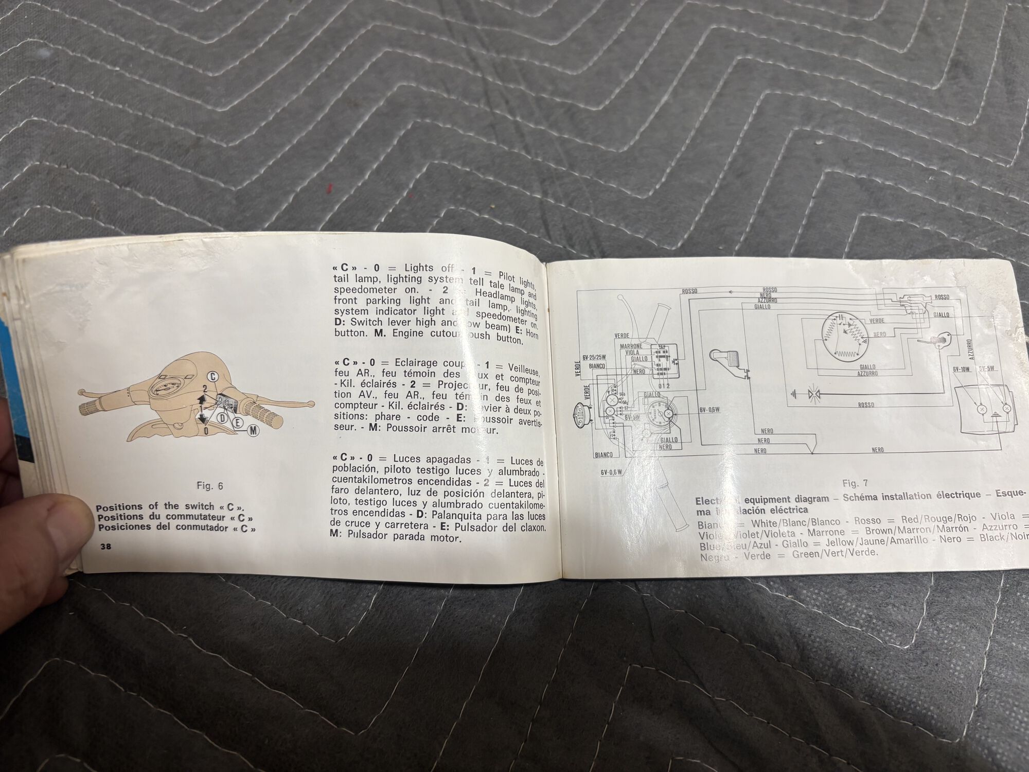 Owners manual for a P125X wiring diagram.