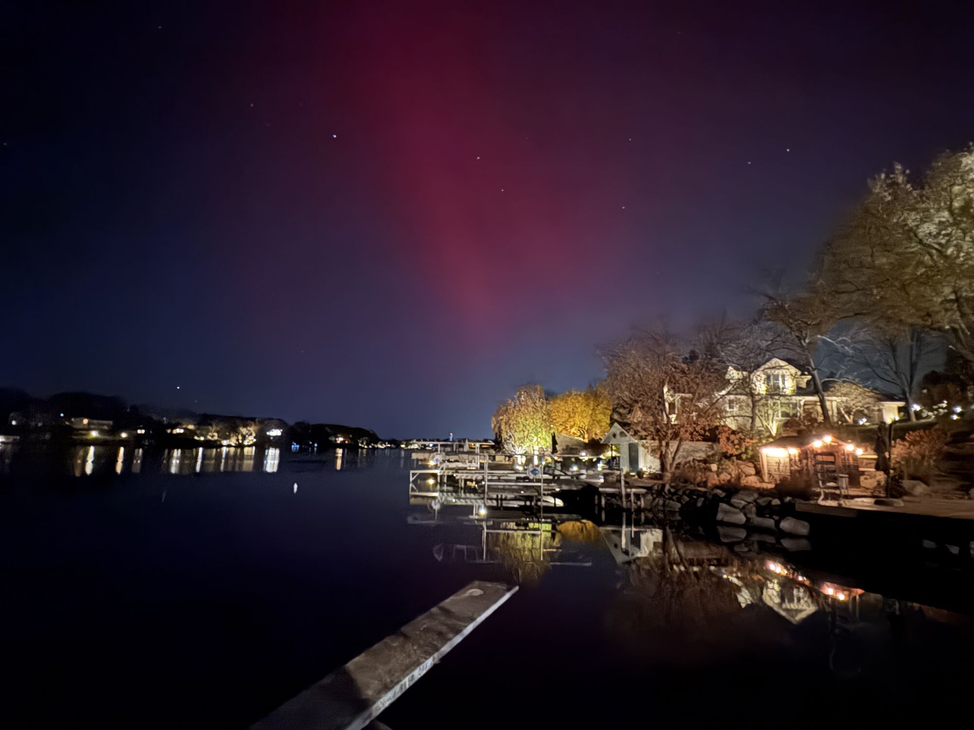 Northern Lights as seen on our waterfront!