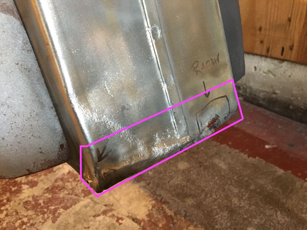 Maybe the best approach here is to fabricate this? It's pretty simple. Straight lines. The hard part would be the corners and faking the seam.