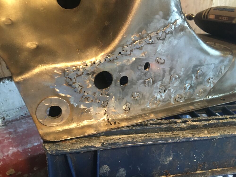 This needs another round of touch up. I think the 2" die grinder should work.

Got the holes for the cowls and wires to work