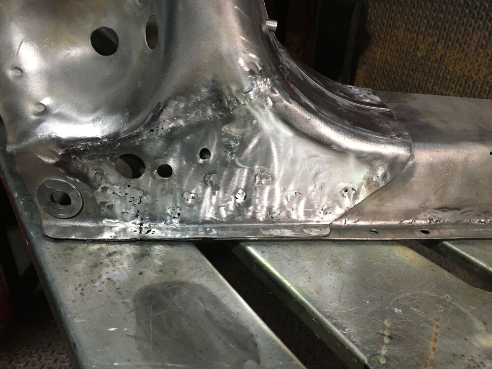 After the die grinder. Still some pinholes, but I think it's ok? I don't want to grind too much.