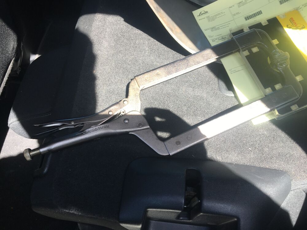 I bought a gigantic clamp. The store only had one.