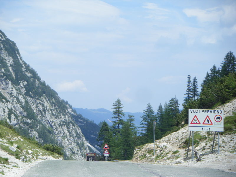 Looking back down the Vrsic Pass