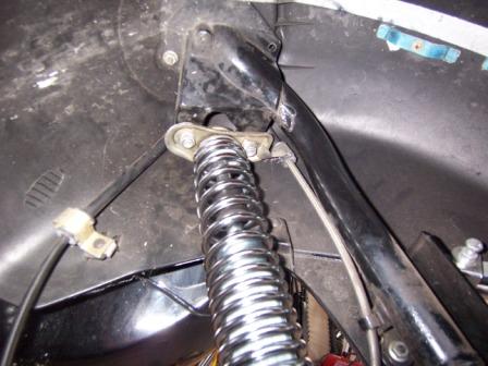 The new shock installed.