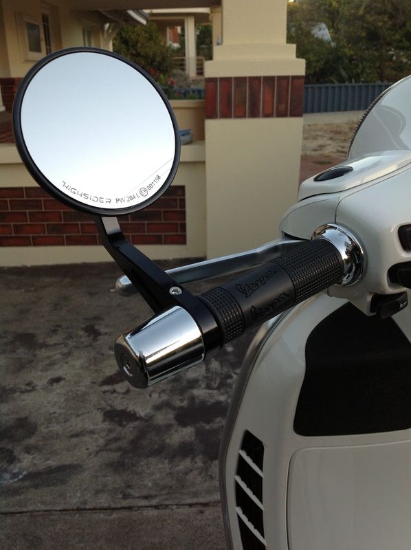 Modern Vespa New Gts, New SIP Bar End Mirrors