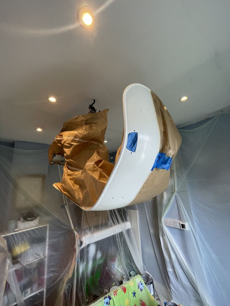 What could possibly go wrong when hanging a scooter from the ceiling?