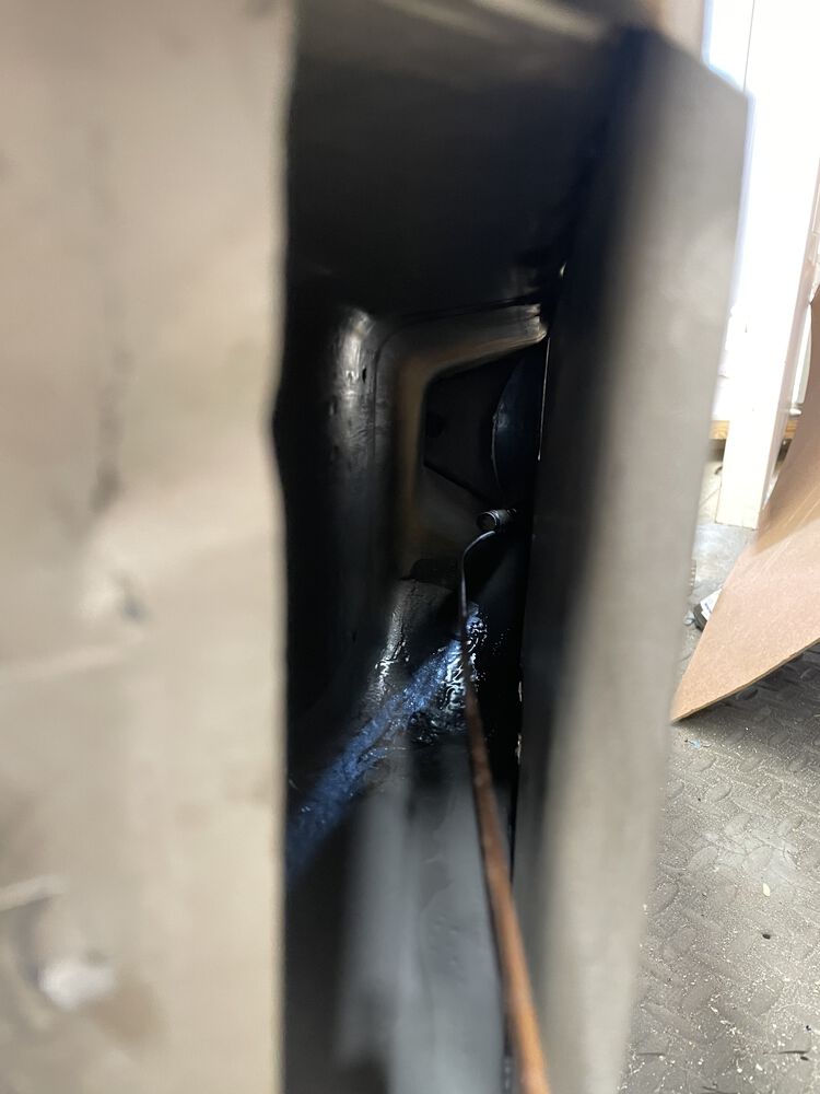 Having that metal piece removed was actually a good thing for access after welding!