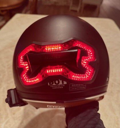 on helmet