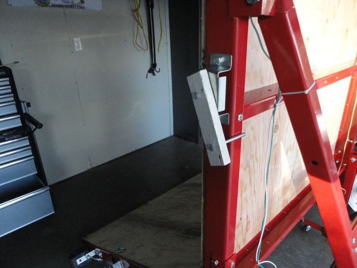 Home-made 'U-bolt' to stop the rear from behaving badly when upright