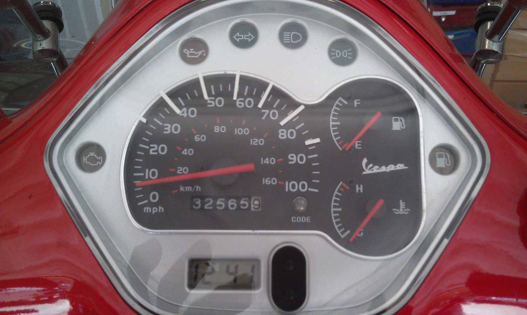 20, 30, 40, 50, 60, 70, 80 mph marks