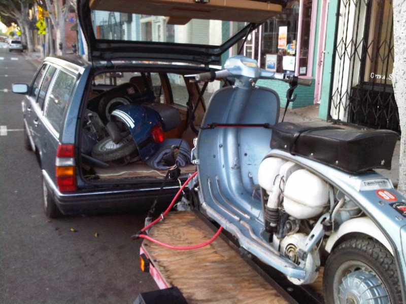Modern Vespa Problems with Tying Down a Vespa on a "Trailer in a Bag