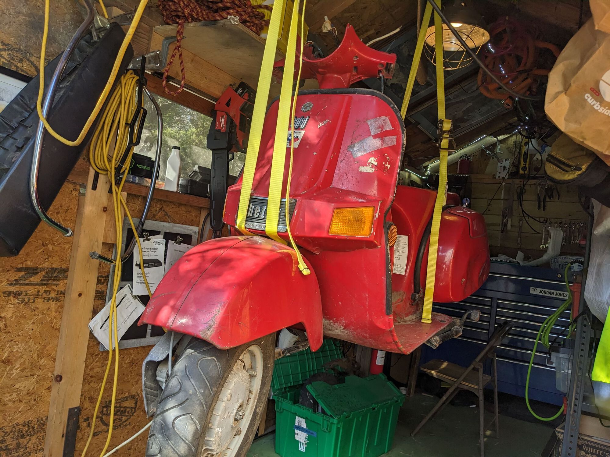 Lifted from the ceiling