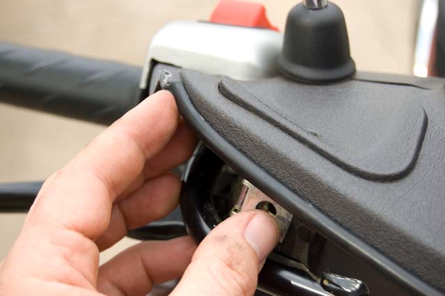 Givi provides a nice rubber strip to protect the area of the old shield....