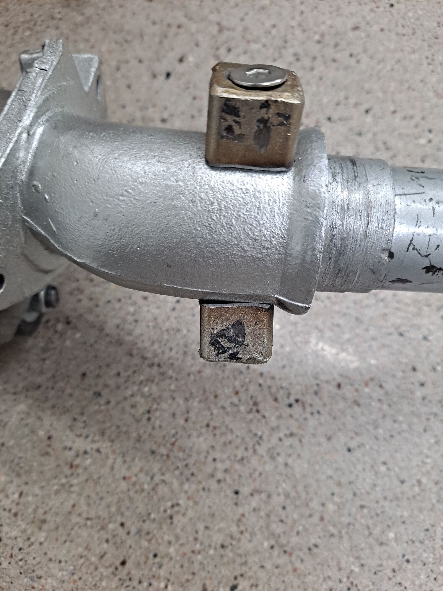 Fixing the issue I had before with missing steering stops.  This was my first attempt at getting things lined up correctly before officially fixing blocks to the column.