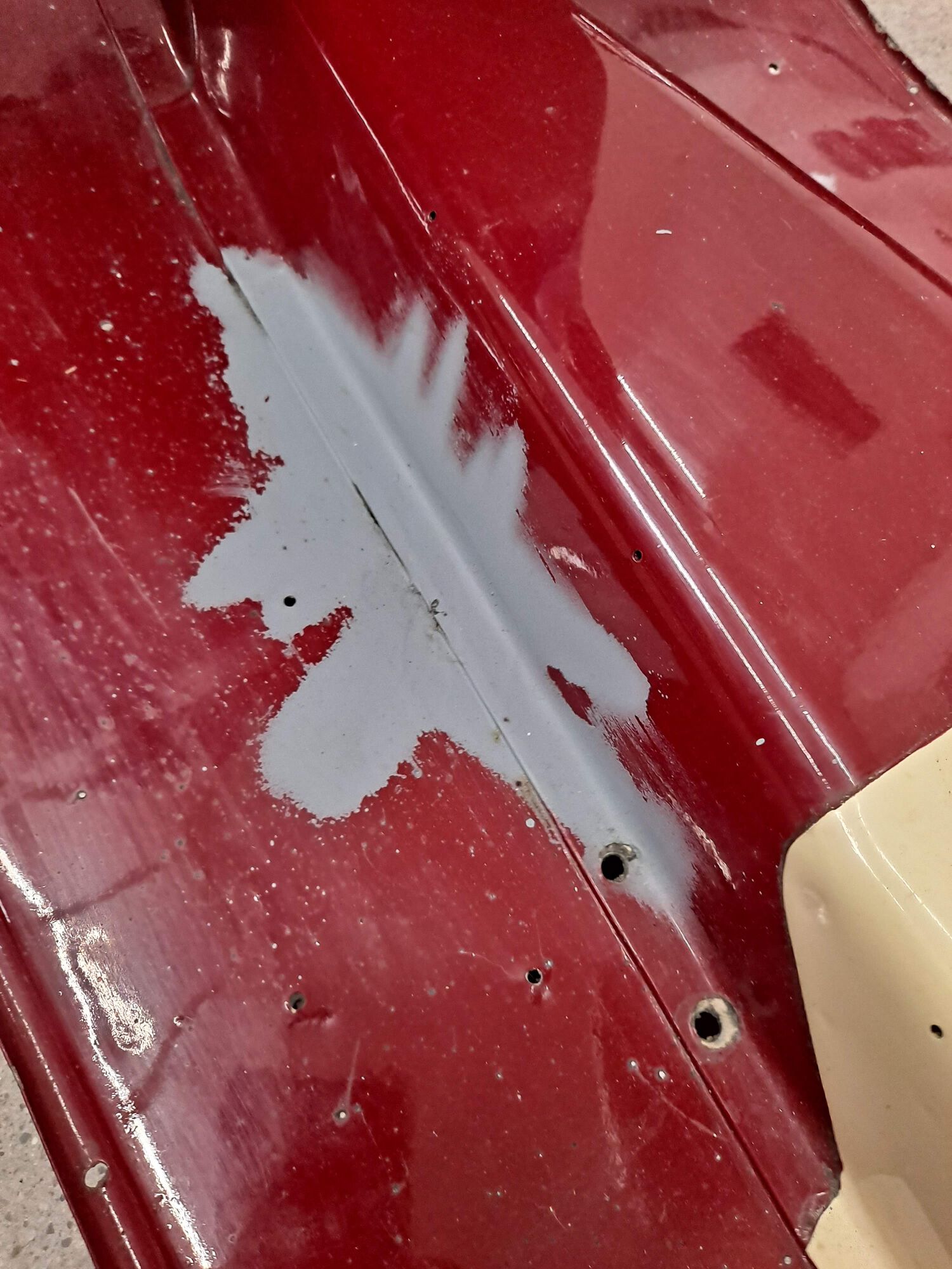 I had originally mounted a SIP center rack instead of the center floor mat.  Seemed like a cool idea at the time, but I decided to weld up those holes and go a little more traditional there.