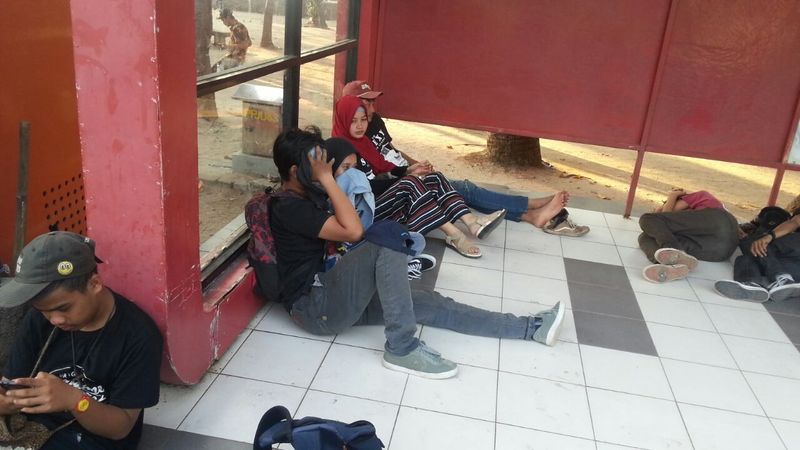 when we tired there's always a buss shelter