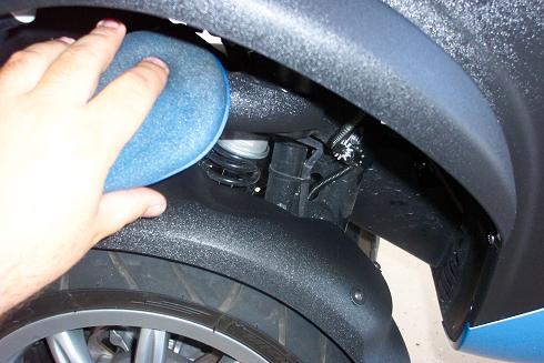 Make sure to use it even on plastic covered tire well items(not the shocks, disc brakes, etc!)