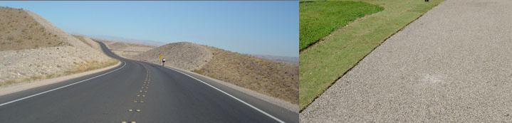 smooth riding on the left/meat grinder on the right
