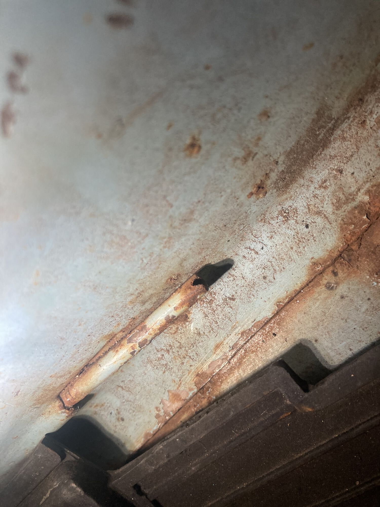 You can see where the old cable(s) rubbed a notch into the "outer".