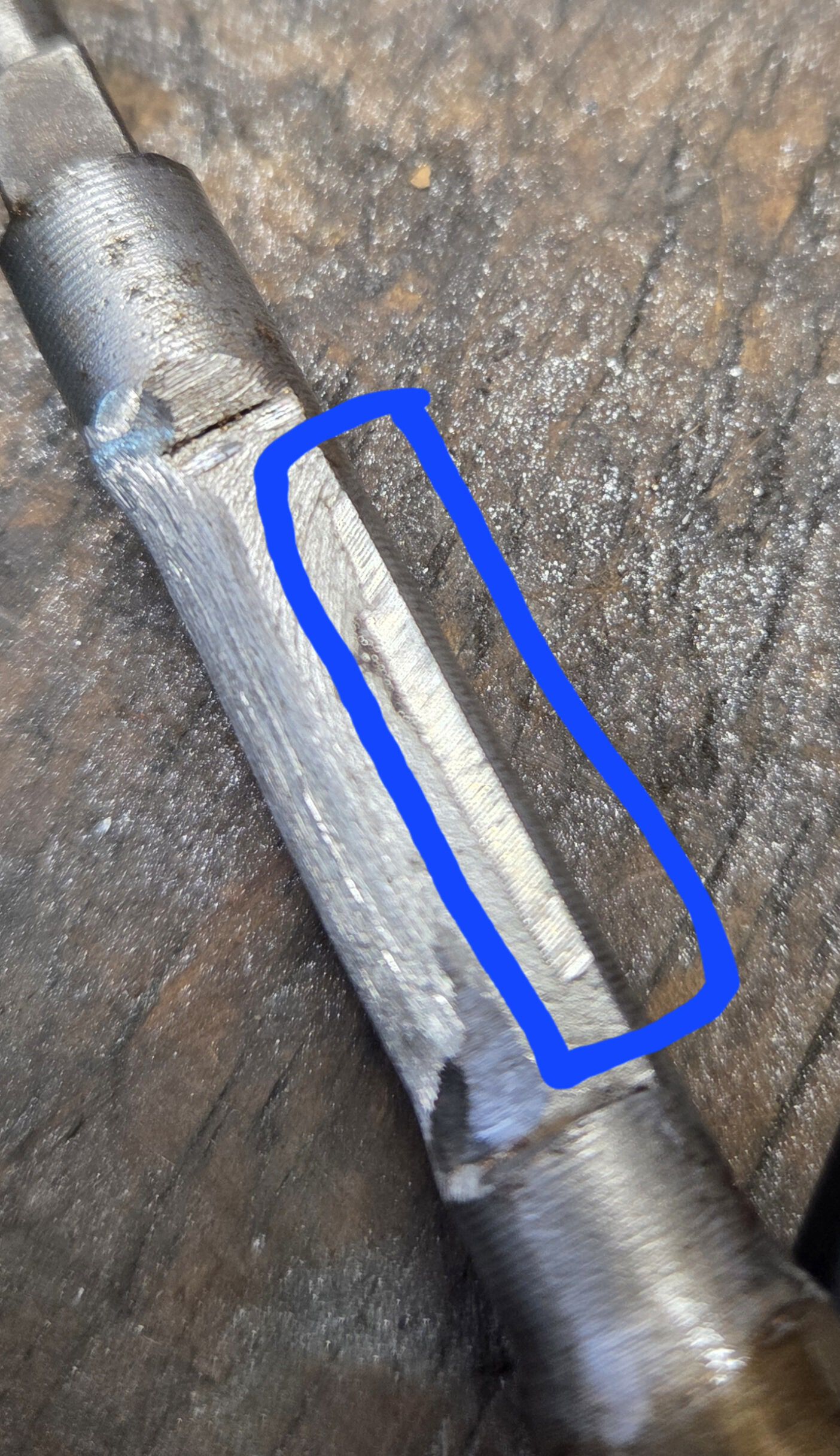 Clutch rub in the blue box, the other side is where I'd already trimmed it before fitting.