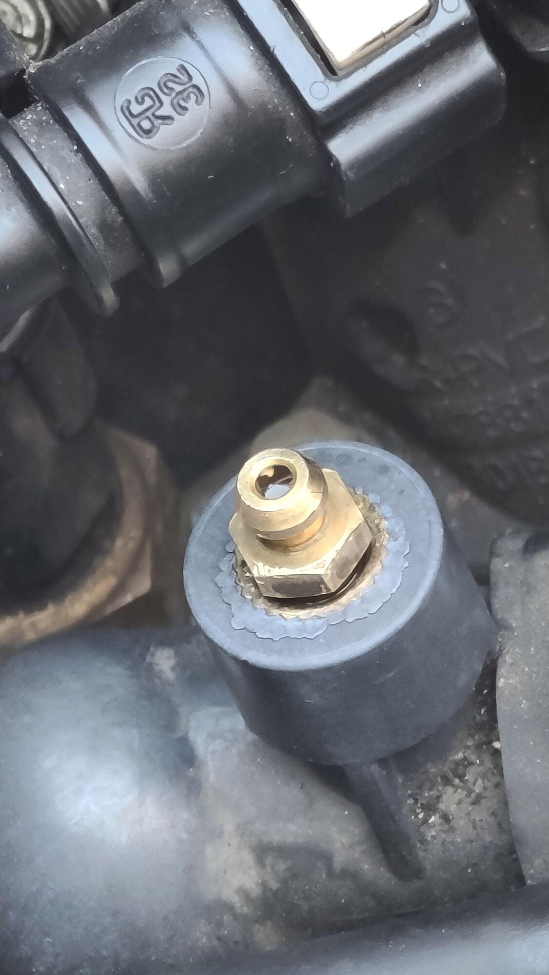 After 1 minute. Engine off