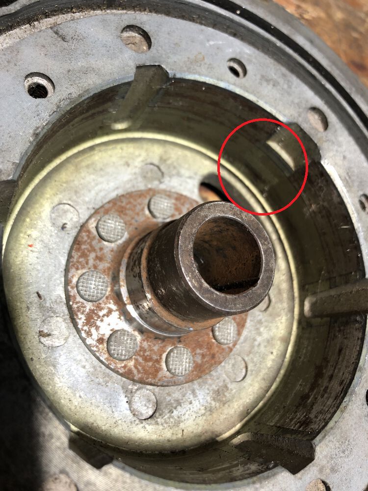 Modern Vespa ET3 stator + 100 sport flywheel