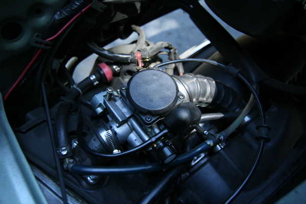 The finished product - hose & filter in place