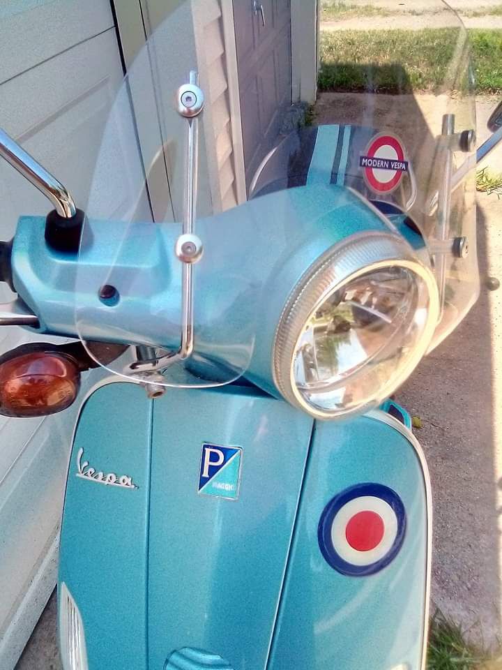 Real pretty with chrome crash bars and the cheeky seat cover