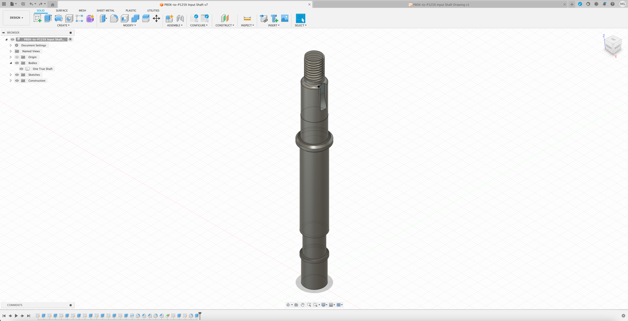 Frankenspindle in CAD.
