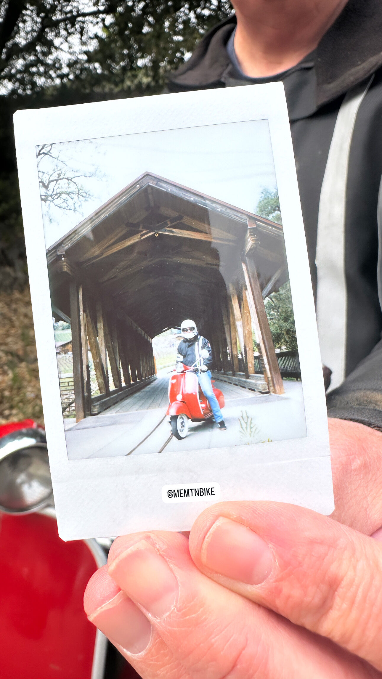 The bridge at the winery. My friend took a Polaroid shot.