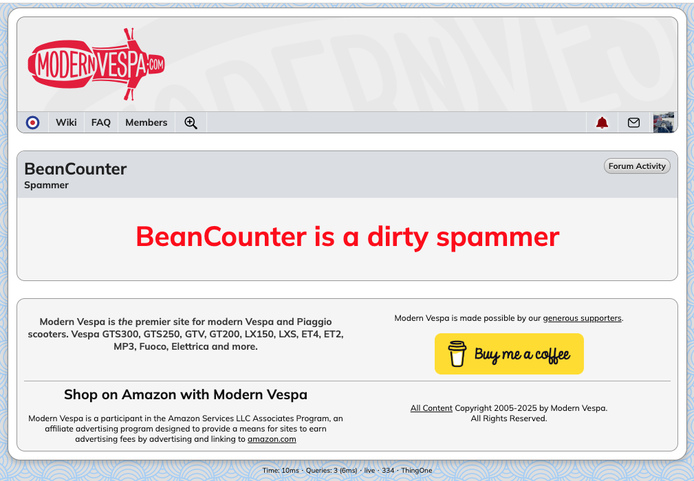 The other BeanCounter is a dirty spammer! 😂