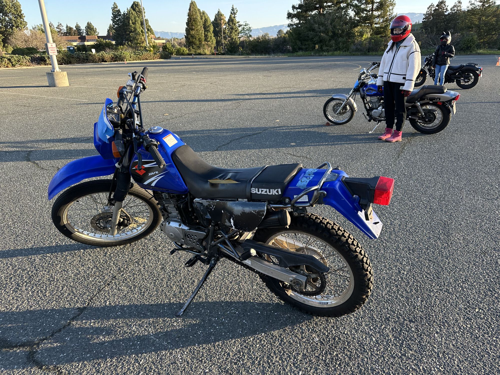 Suzuki dirt bike - my steed for the weekend.