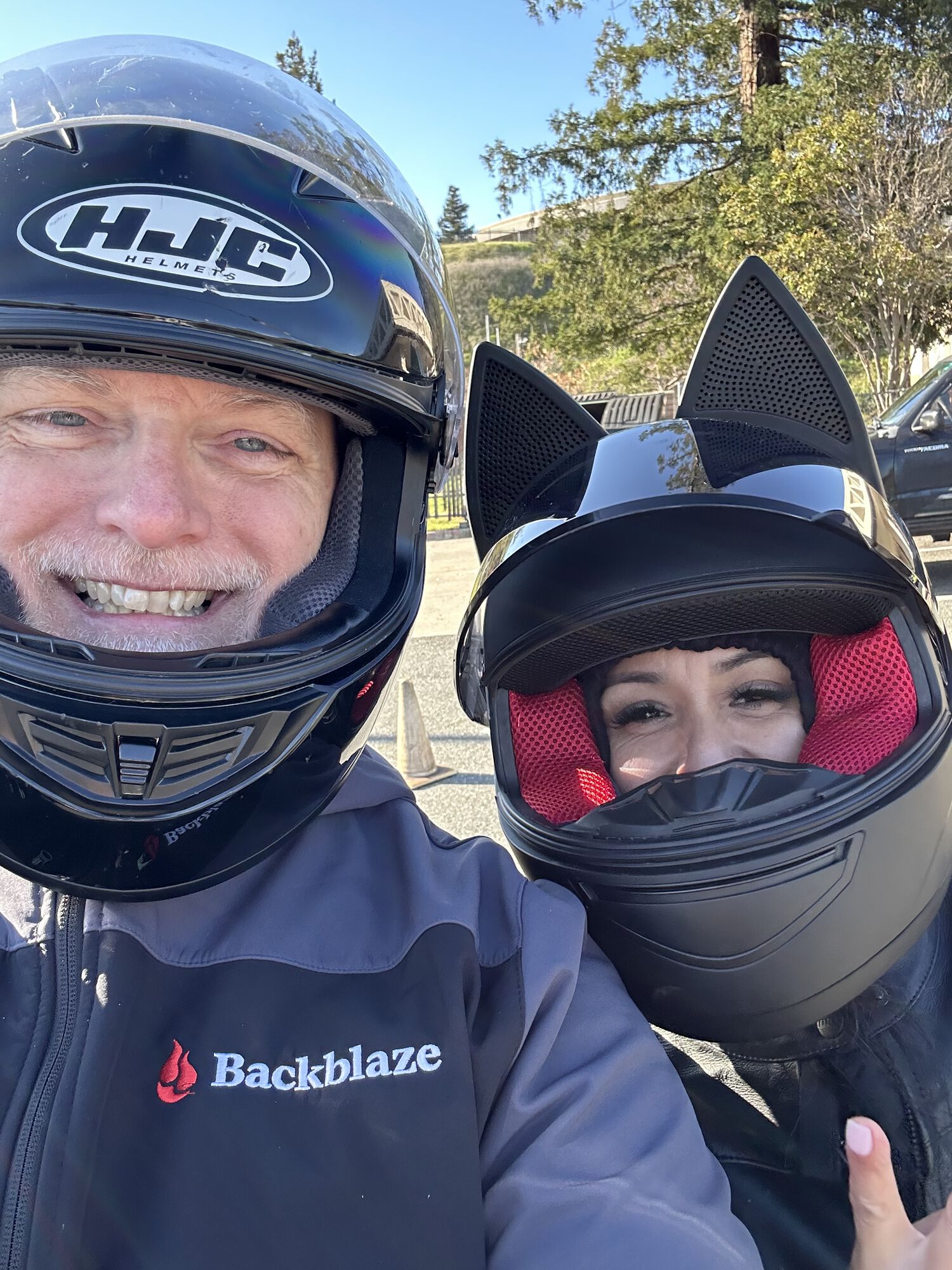 One of my classmates had a cool helmet!