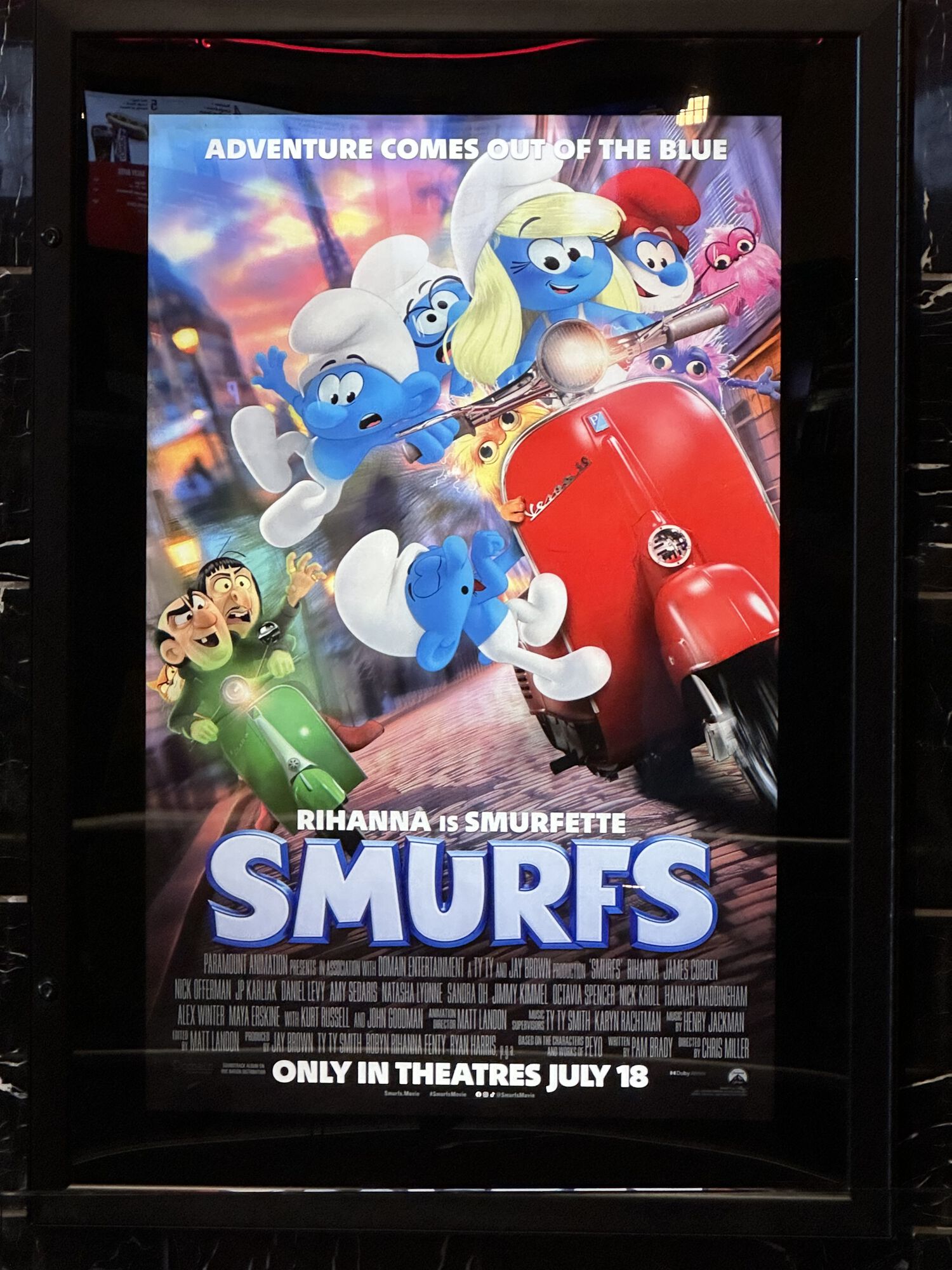Smurfette and her 50 Special. Not sure what Gargamel and Razamel are riding!