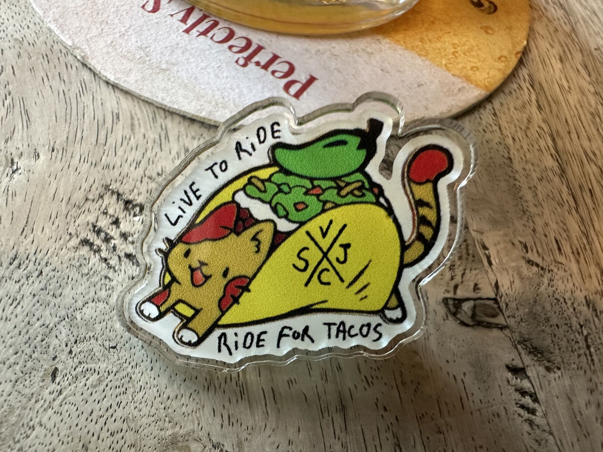 I got my Vespa Club San Jose Taco Cat badge!