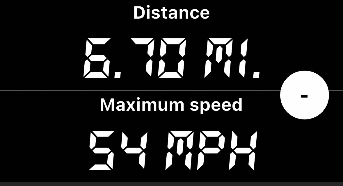 About 2 mph shy of her stock maximum speed.