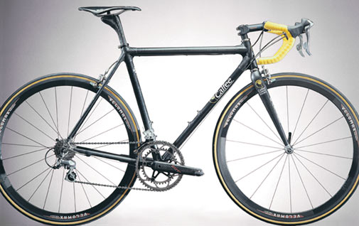 2004 Calfee Dragonfly #26, about 15 lbs. Saw one that weighted 12 lbs.