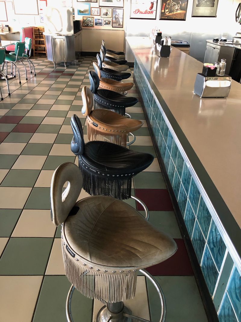 When you make motorcycle saddles, you have no option about what to make the bar stools with