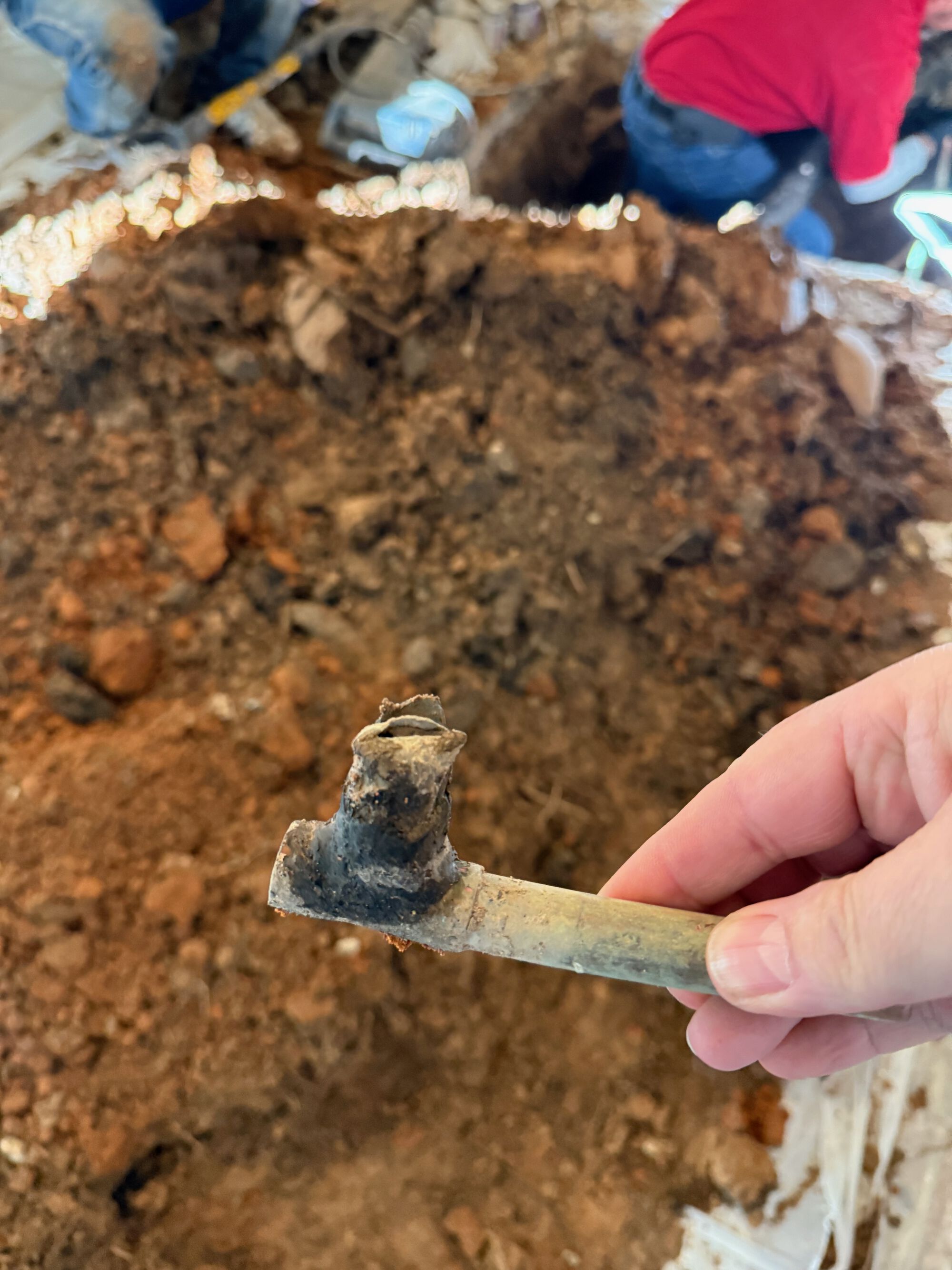 The T-junction that was the cause of the leak.