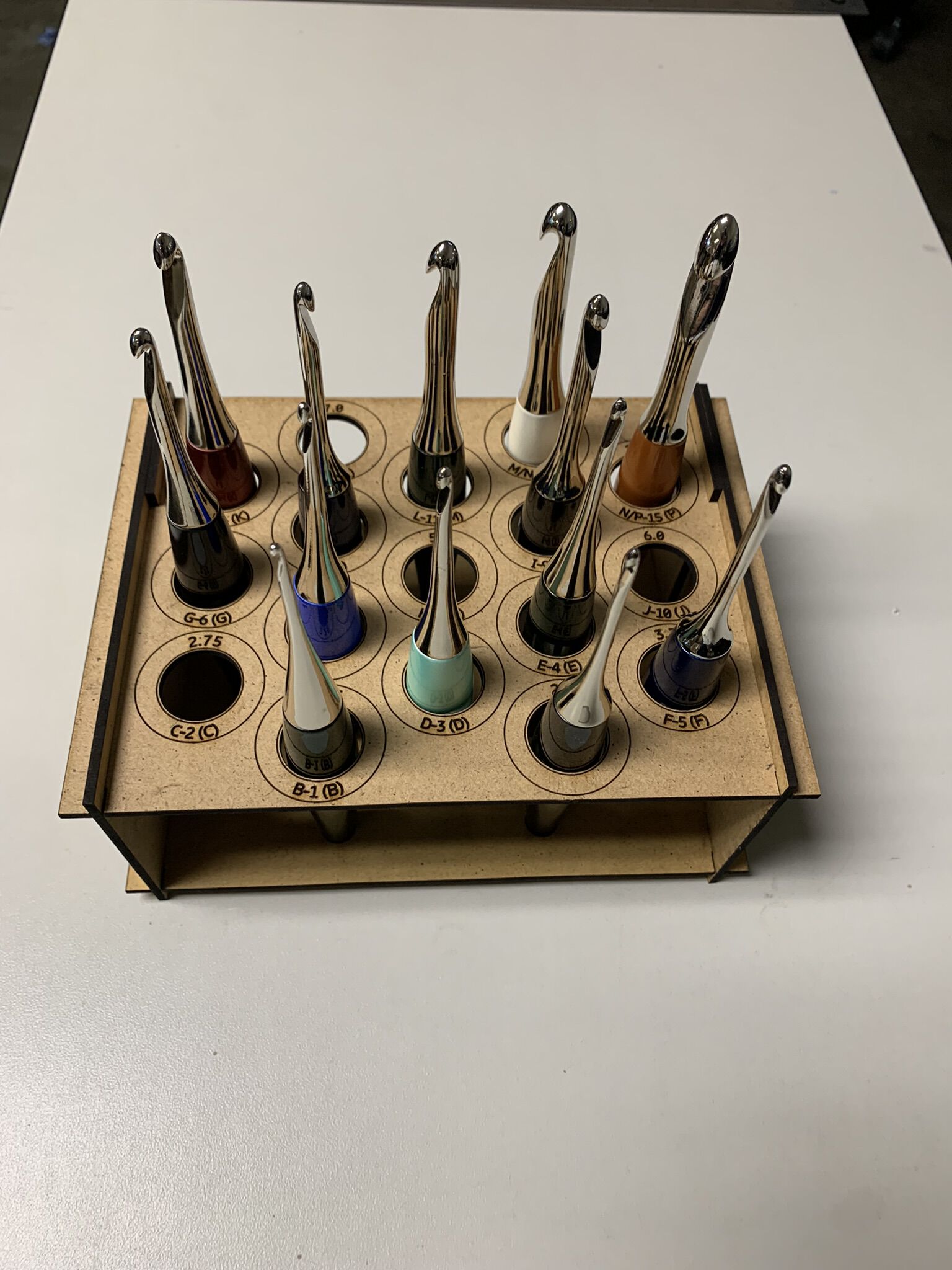 Crochet Hook Rack with Hooks.
