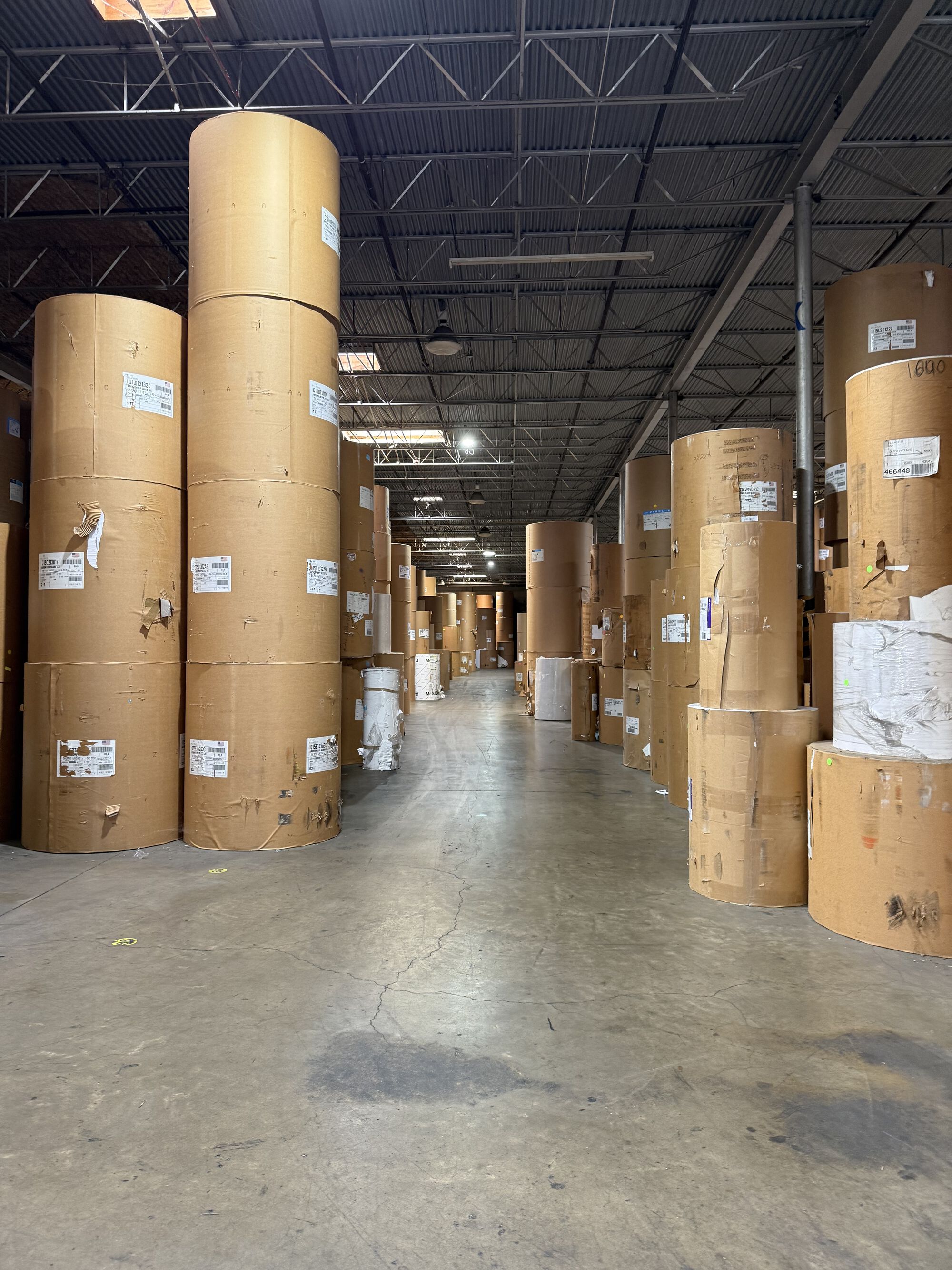 Each roll is approx. 4.5' (1.37m) tall.