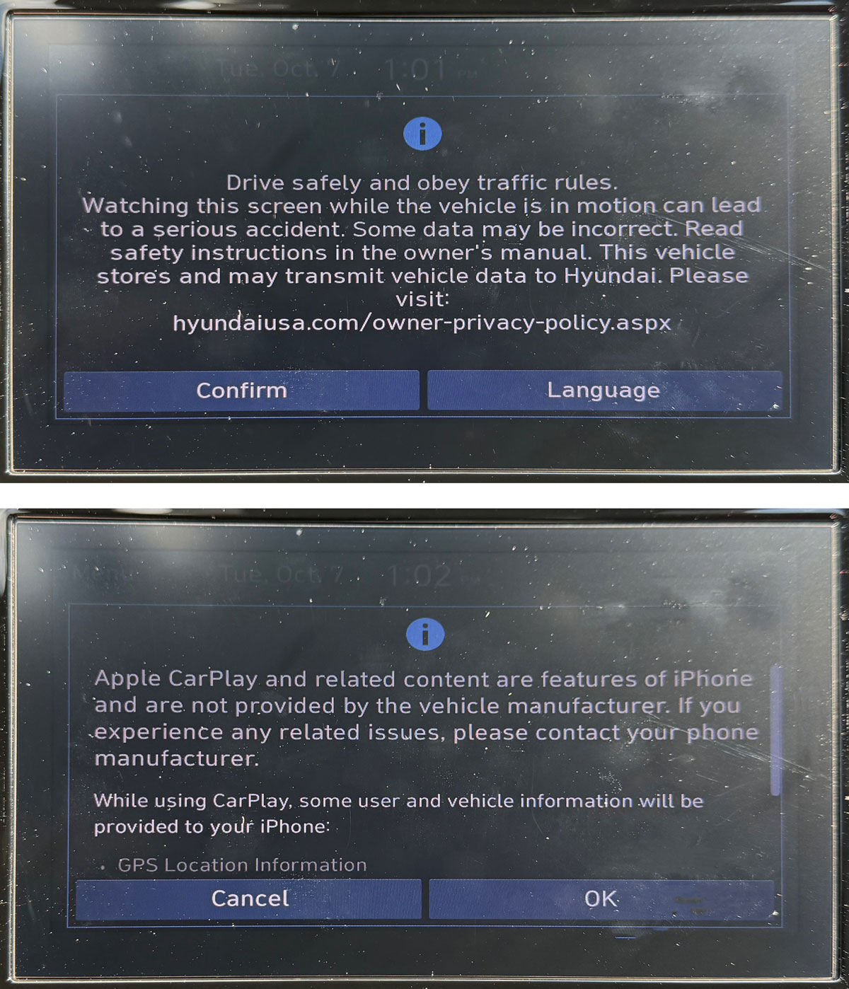 I apologize for the dusty screen. I cleaned it with a microfiber cloth prior to snapping the pic, but obviously didn't get all of the dust off of it.
